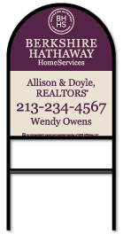 Berkshire Hathaway HomeServices Yard Sign with Domed Frame