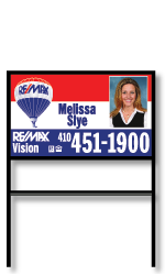 REMAX Color Photo Yard Sign with One 6x30 Rider Space