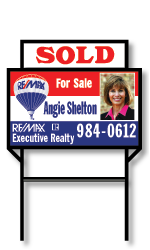REMAX Double Rider Yard Sign with Agent Photo